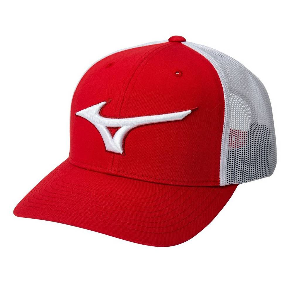 Mizuno Diamond Trucker - Bayan Şapka - Kırmızı/Beyaz Türkiye (ADEGTQ-714)